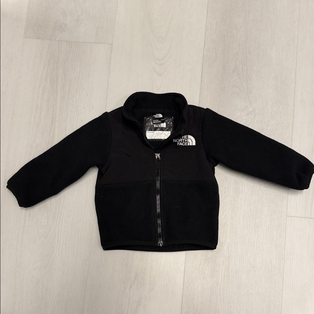 The North Face Black Full-Zip Jacket 12-18 months fleece and nylon material